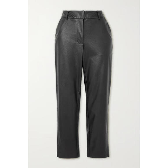 NEW Commando Cropped faux leather straight-leg pants in Black- Size XL #1779 - Picture 1 of 9